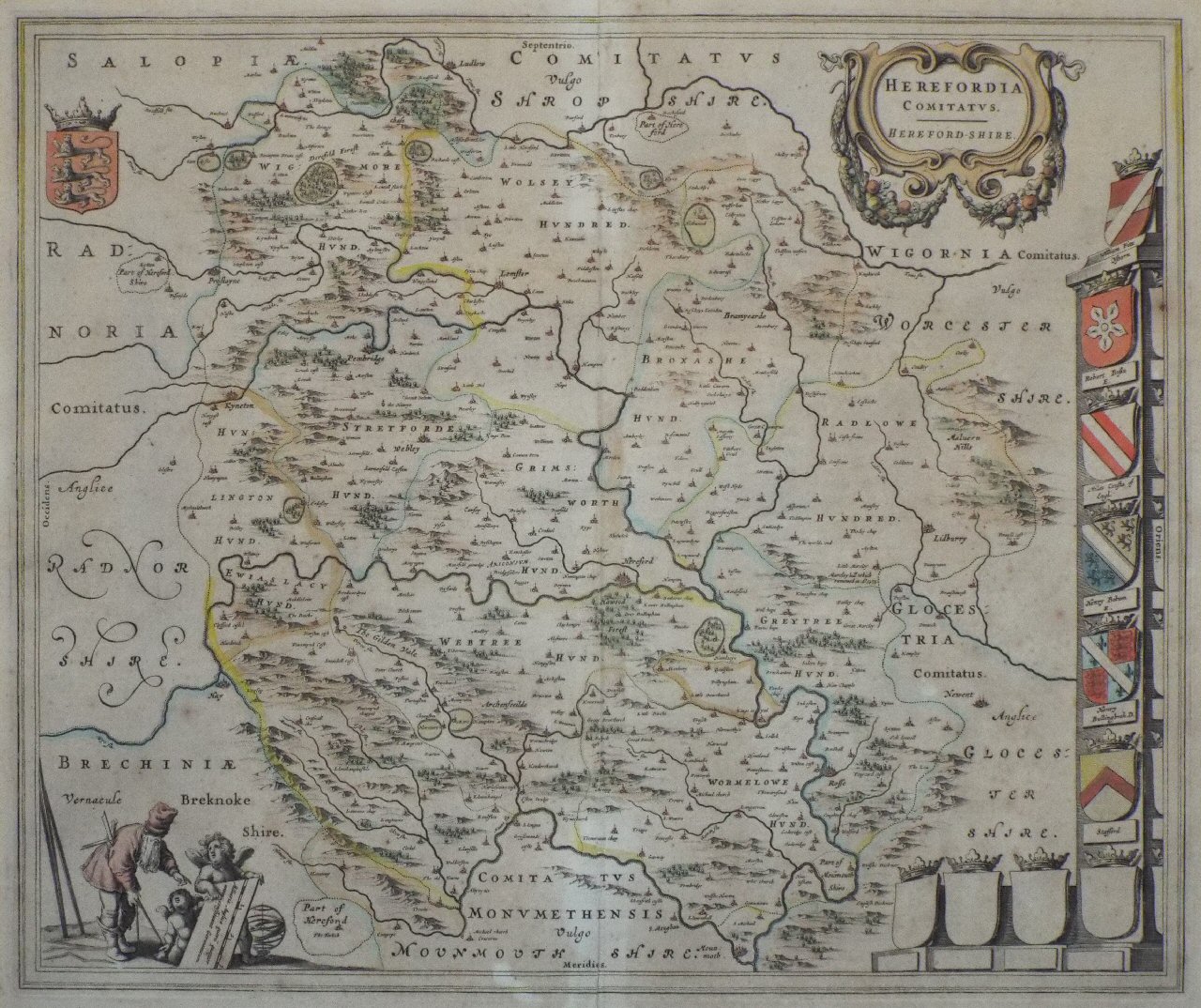 Map of Herefordshire - Blaeu